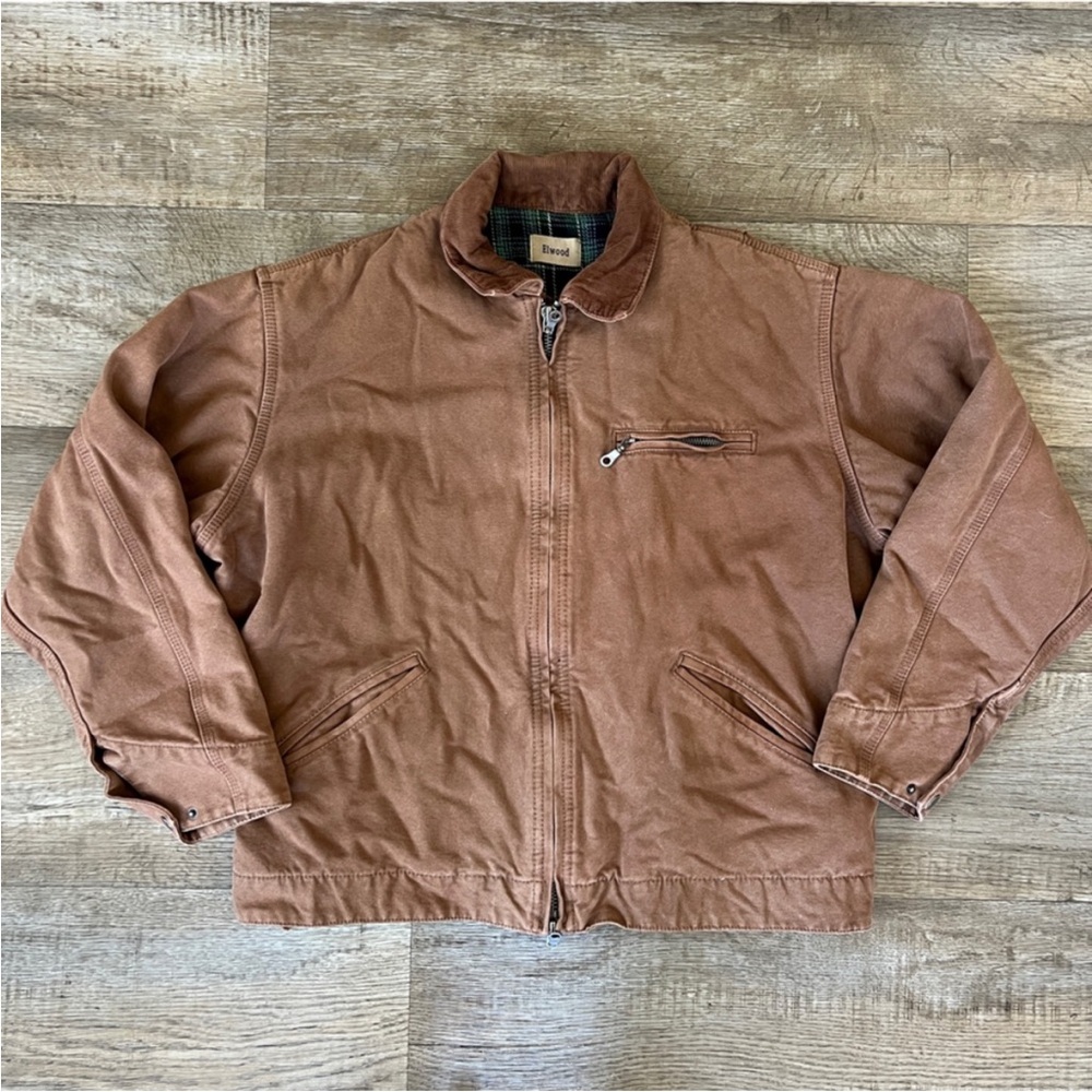 Elwood Petrol Canvas Jacket in Brown - Picture 2 of 6